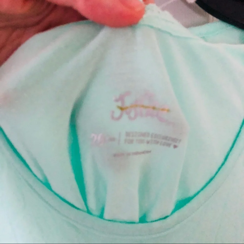 NWOT JUSTICE silver save the mermaids Seafoam green girls shirt size 20